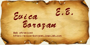 Evica Borozan vizit kartica